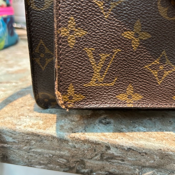 Louis Vuitton Brown Monogram Crossbody with Gold Accents - Picture 3 of 10